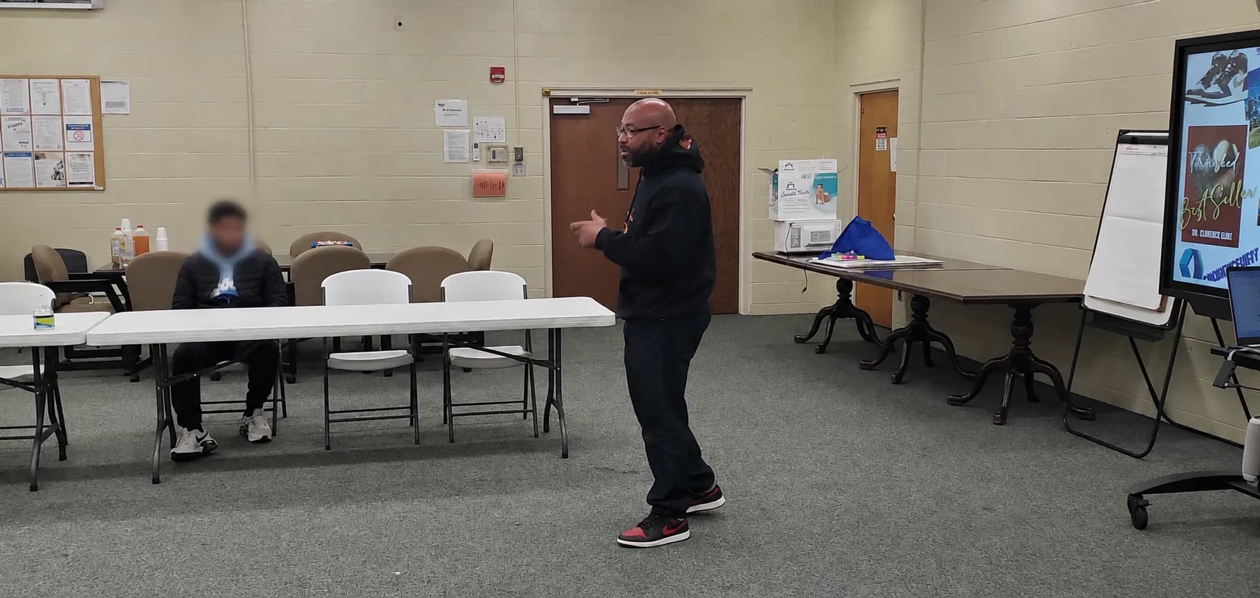 The A.C.C.O.U.N.T. Model™ facilitator speaks to young men, about choices, accountability and personal responsibility.